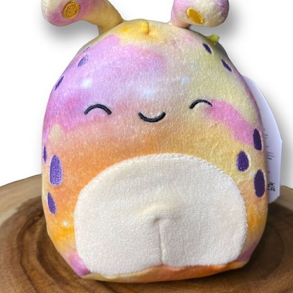 Squishmallow Helmut the Alien 5" Yellow Purple Galaxy Print BNWT HTF KellyToy - Picture 2 of 6